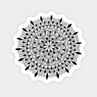 Black Dot Mini Mandala #3 Sticker